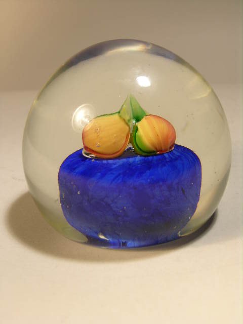 GLASS PAPERWEIGHT.
