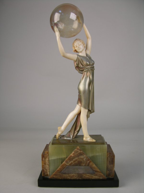 BRONZE AND IVORY. "LIGHTER THAN AIR" BRONZE AND IVO