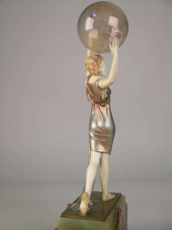 BRONZE AND IVORY. "LIGHTER THAN AIR" BRONZE AND IVO - 5