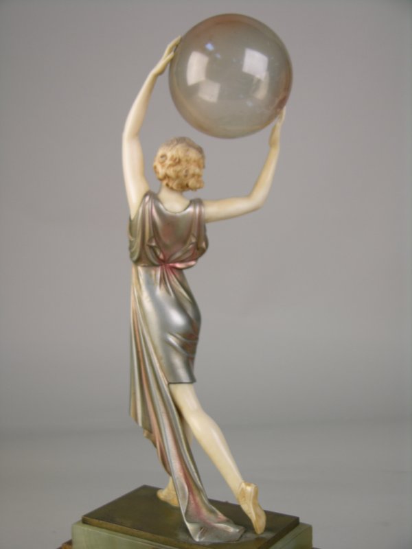 BRONZE AND IVORY. "LIGHTER THAN AIR" BRONZE AND IVO - 6