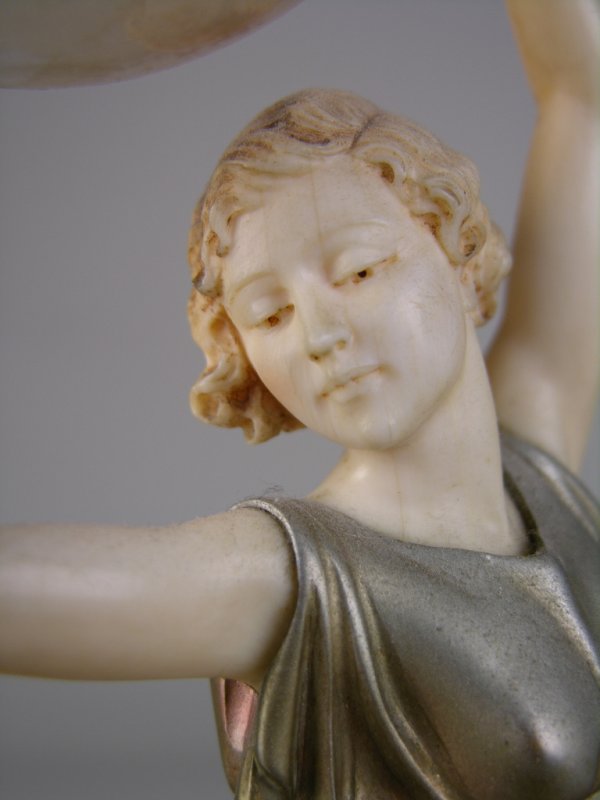 BRONZE AND IVORY. "LIGHTER THAN AIR" BRONZE AND IVO - 7