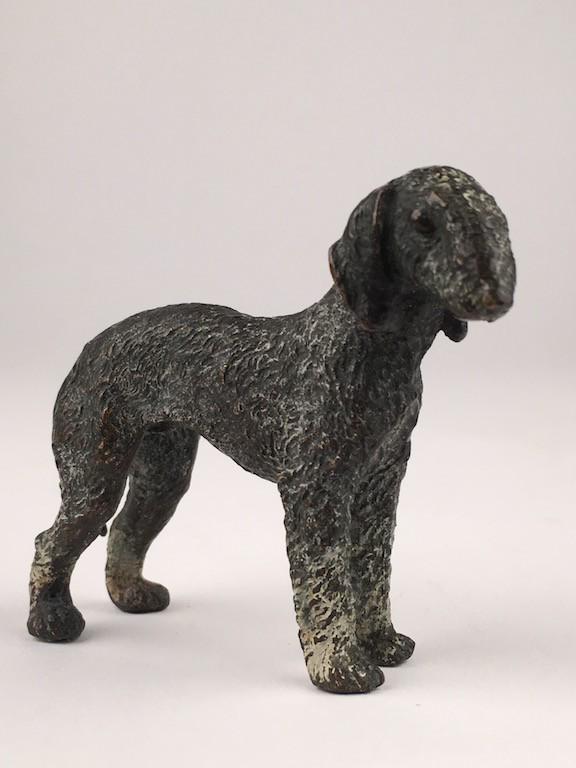 Antique Vienna cold painted bronze figure of a dog. (1 of 5)