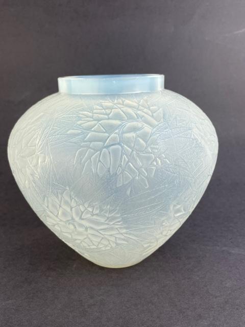 Lalique "Esterel" vase in clear and frosty glass.: Lalique "Esterel" vase in clear and frosty glass. Molded "R. Lalique" on the bottom. Height 6 inches. Reference; R. Lalique by Felix Marcilhac, page 426.