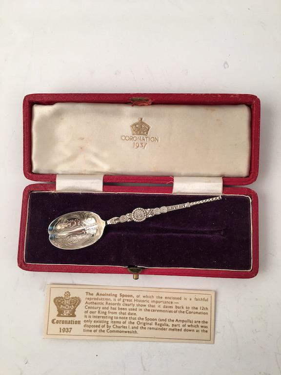スターリングシルバーアノインティングスプーン1937 Coronation Sterling Silver 1937 Coronation Spoon Anointing Spoon