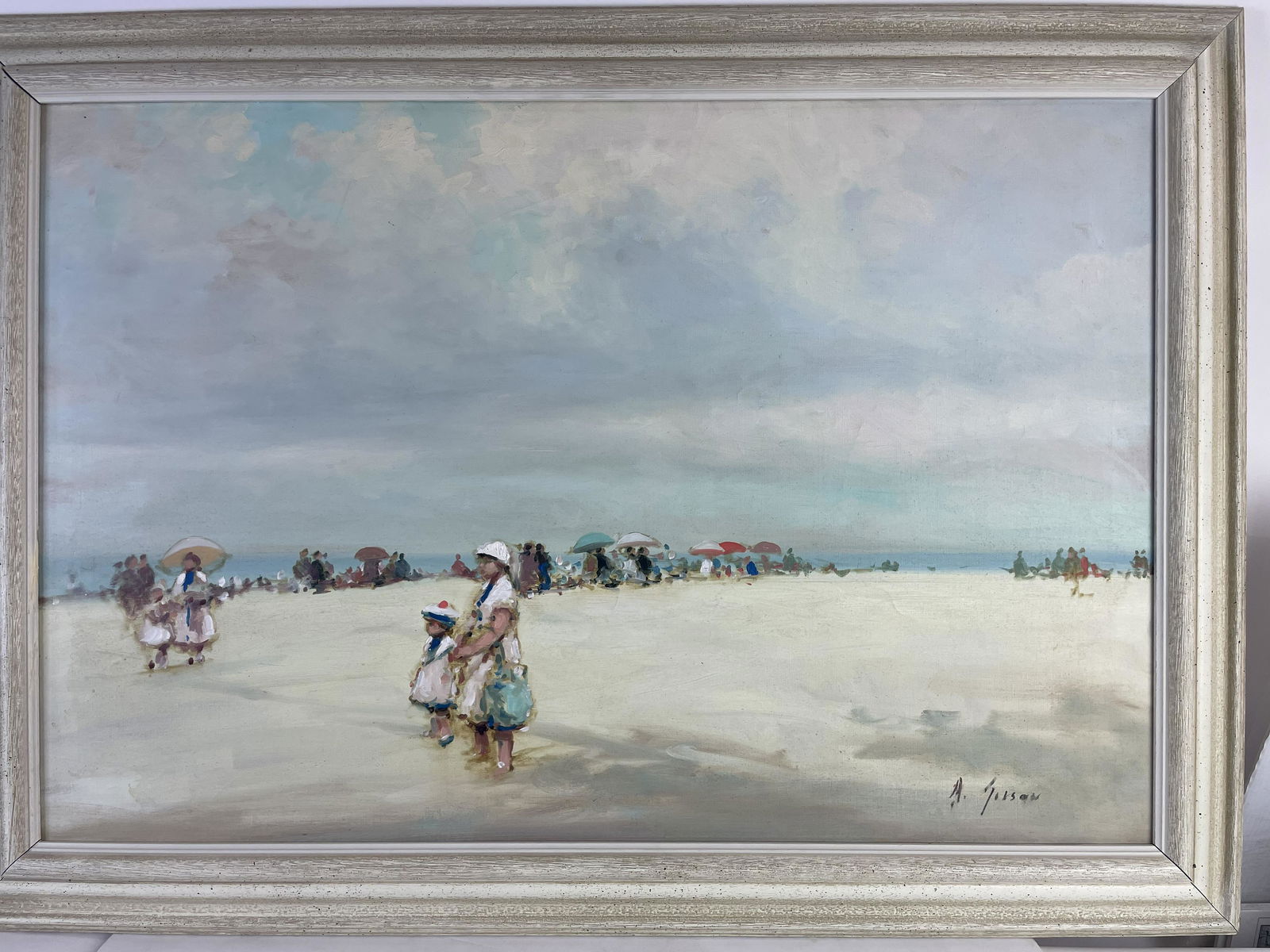 Andre Gisson (American, 1921-2003). Oil on canvas of a (1 of 6)