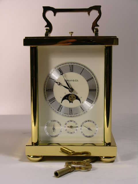 Tiffany Carriage Regulator Clock Repeater Moonphas: Tiffany Carriage Regulator Clock Repeater Moonphase Day Date Alarm 8 Day Strike. Retailed by the famous Tiffany and Company of New York, this beautiful exquisite complex Corniche Grande Gorge 8 Day St