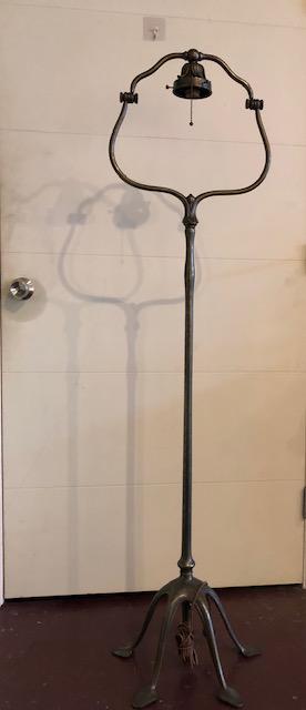 Tiffany Studios five spade foot lamp. (1 of 4)