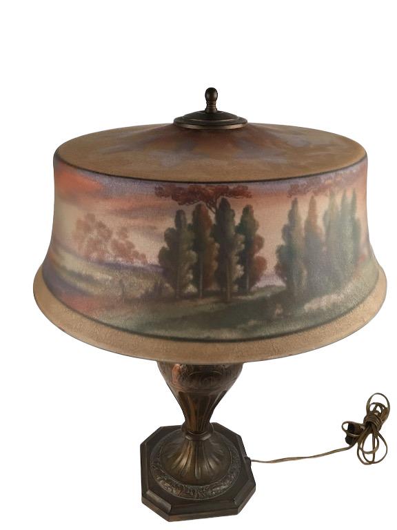 Pairpoint reverse painted frosty glass shade (1 of 16)