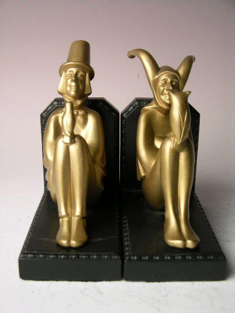 ROLAND PARIS "BIRD WATCHER" BOOKENDS.: ROLAND PARIS "BIRD WATCHERS" BOOKENDS. OVERALL HEIGHT 6 1/2".