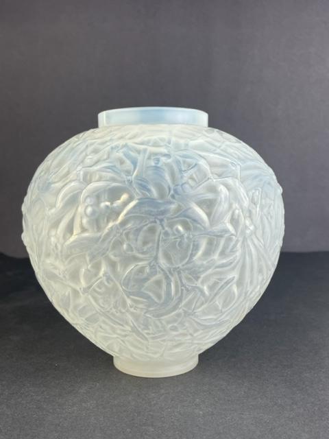 Rene Lalique (French, 1860-1954). "Gui" vase. (1 of 5)