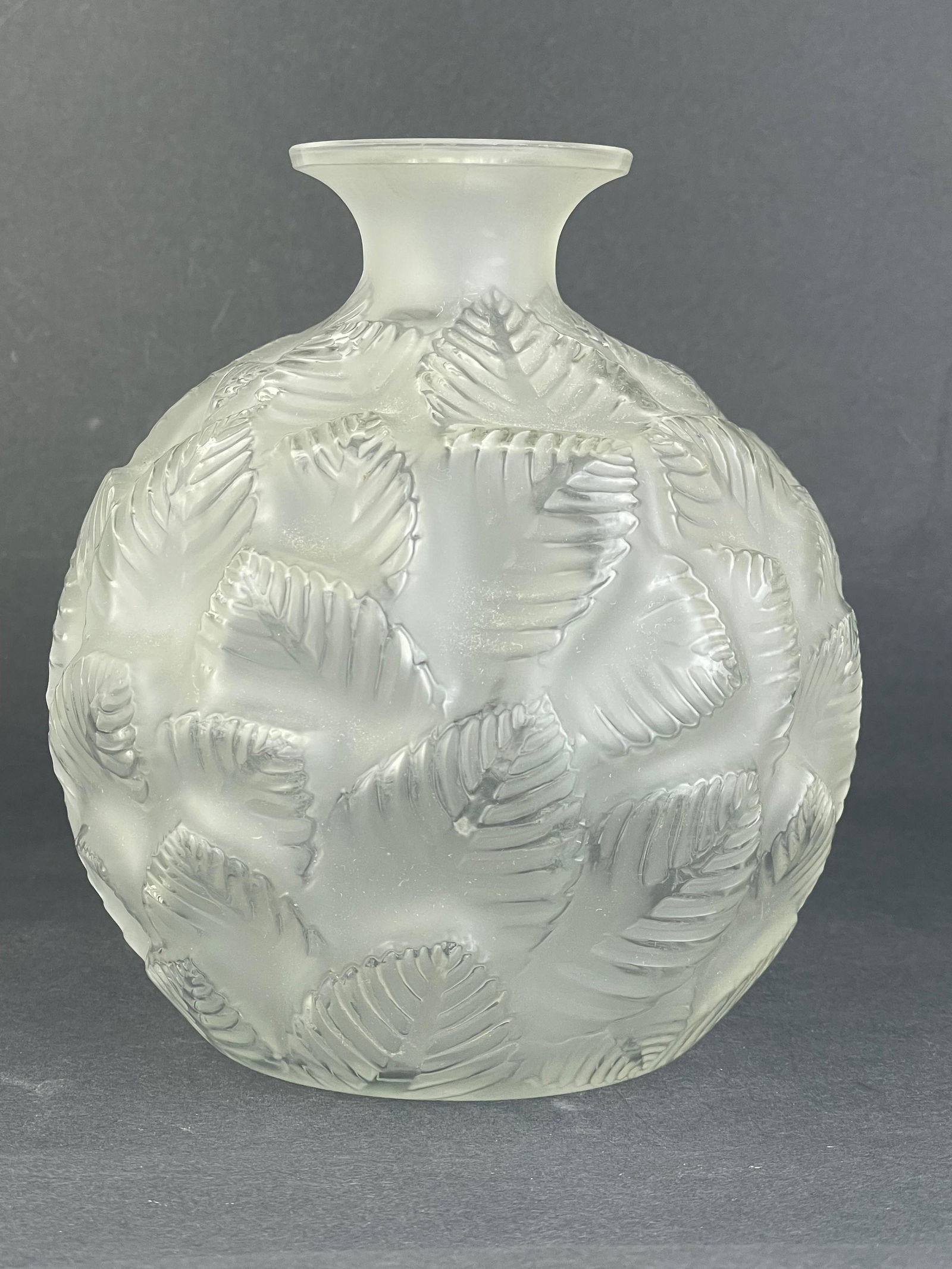 Rene Lalique (French, 1860-1954). "Ormeaux" vase. (1 of 6)