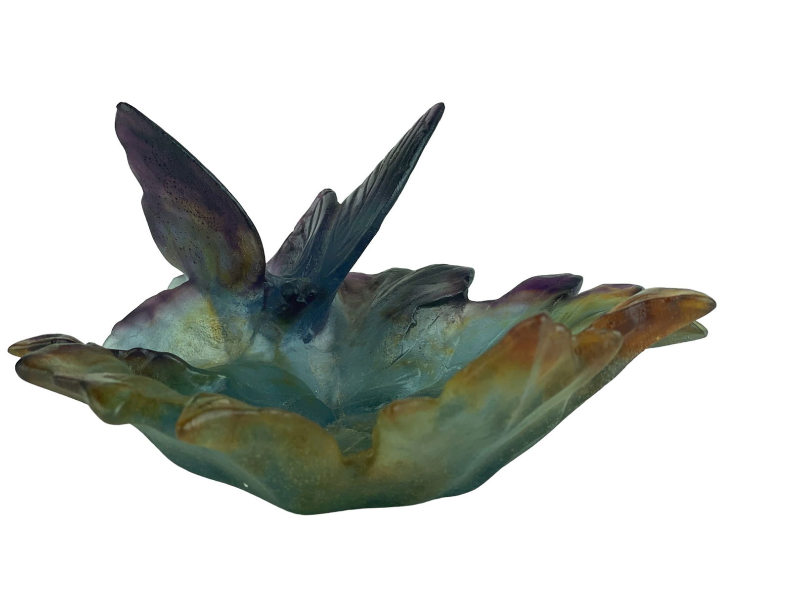 Daum Pate De Verre Butterfly Dish. (1 of 8)