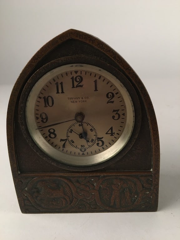 Tiffany Studios "Zodiac" desk clock. (1 of 4)