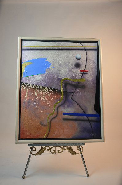 Juan Sanchez-Juarez, Mexican b. 1946, Untitled, SA1173,: Juan Sanchez-Juarez, Mexican b. 1946, Untitled, SA1173, oil on canvas, signed lower right: Juan Sanchez Juarez. Sight size: 39 ½" x 31 ½"