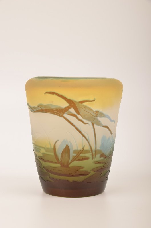 Emile Galle (French;1846-1904). Water Lilles vase.