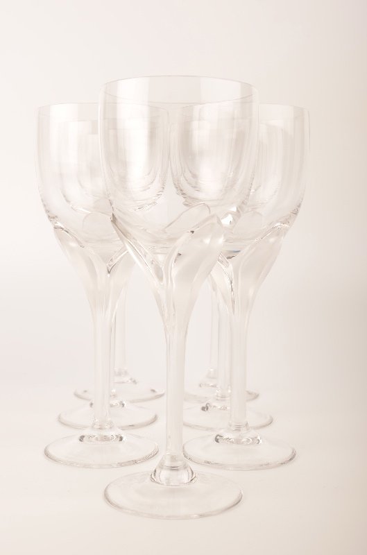 Rosenthal German crystal stemware Iris pattern.