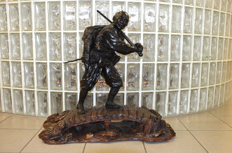 Japanese Meji Period-Tokyo school bronze figure of a (1 of 4)