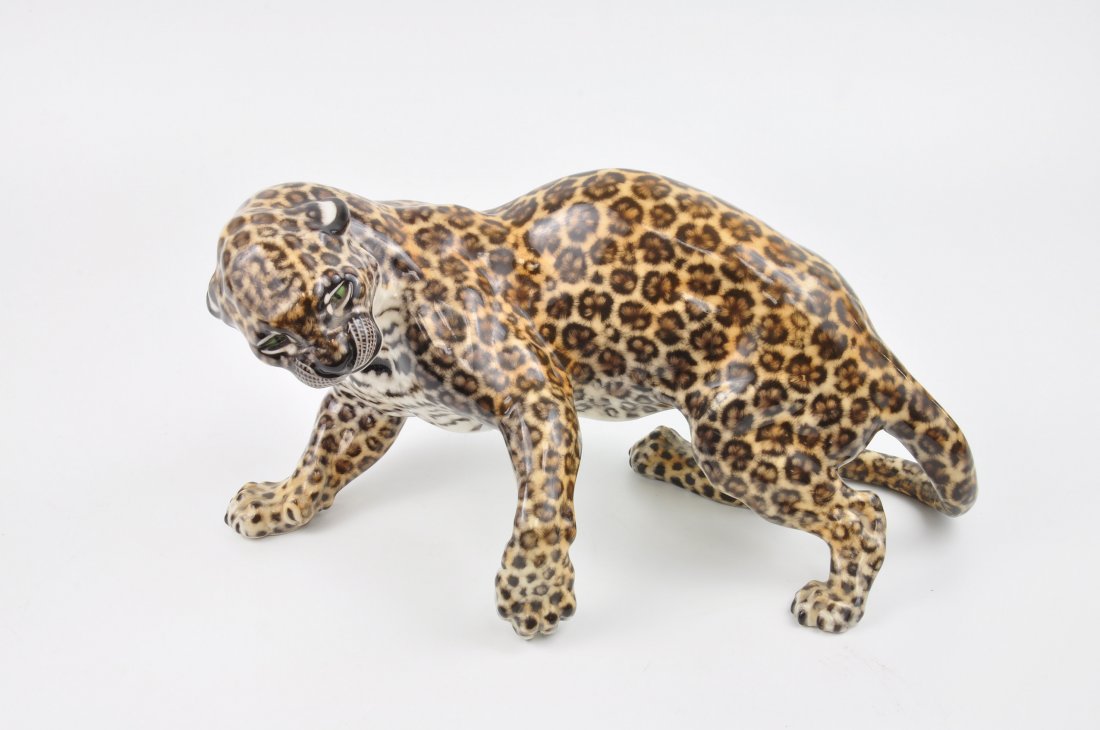 Nymphenburg German porcelain figurine of a Jaguar. (1 of 3)