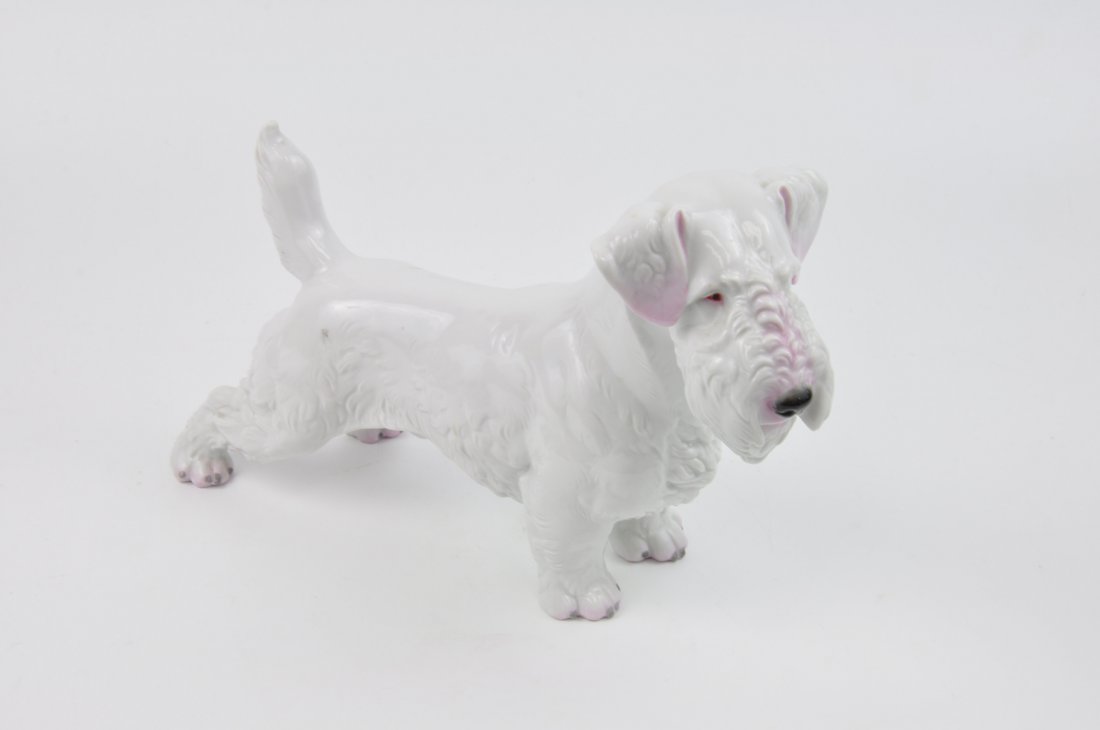 Rosenthal German porcelain figurine of a Terrier. (1 of 3)