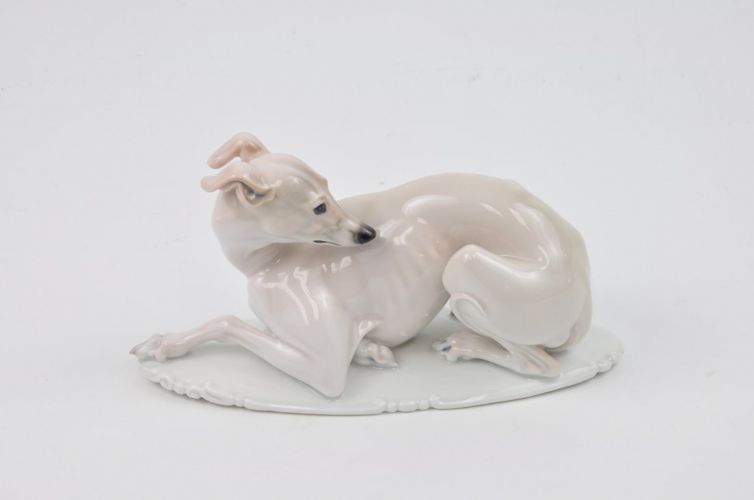 Rosenthal German porcelain figurine of hound. (1 of 3)