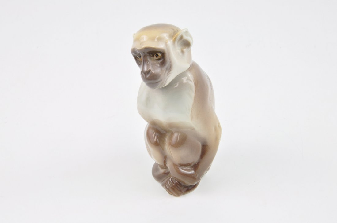 Nymphenburg German porcelain figurine of a Monkey (1 of 3)