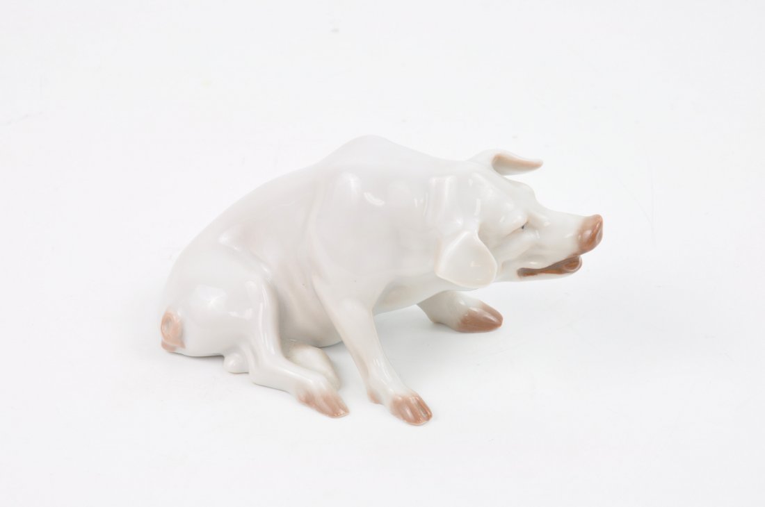 Rosenthal German porcelain figurine of a pig. (1 of 3)