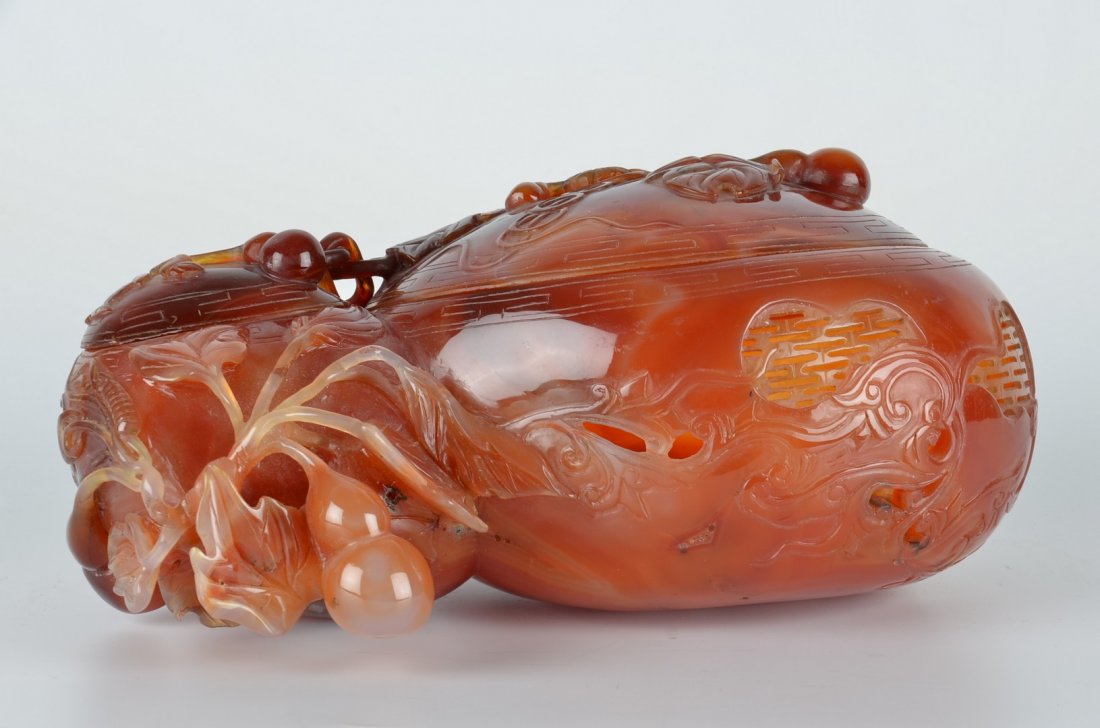 Antique agate (Chalcedony quartz) carving. (1 of 5)