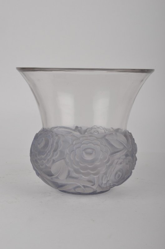 Rene Lalique "Renoncules" vase in a light green glass. (1 of 3)