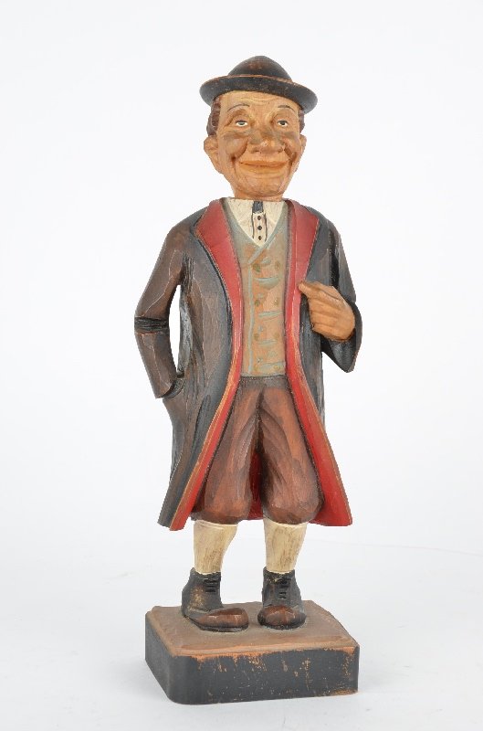 ANTIQUE HAND CARVED  GERMAN CORKSCREW. HEIGHT 10 1/2". (1 of 3)