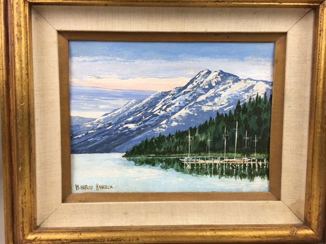 W. Harold Hancock "Boat Dock at Tahoe". (1 of 5)