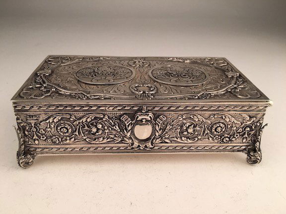 Sterling silver musical double bird box automaton, when (1 of 6)