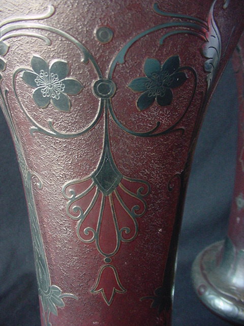 MOSSER (FRENCH) ART GLASS FLOWER VASES WITH STER - 7