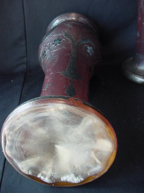 MOSSER (FRENCH) ART GLASS FLOWER VASES WITH STER - 9
