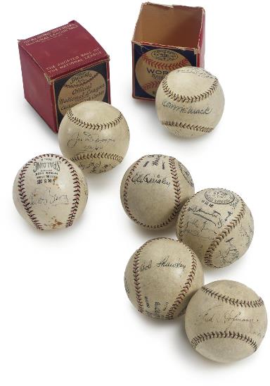 Lot of (7) Misc U.S. Pro Japan Tour Autographed Base