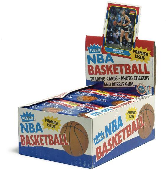 345 198687 FLEER BASKETBALL FULL UNOPENED BOX OF 36 P