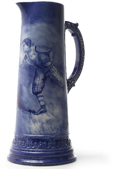 1890's Lenox China Football Player Pitcher, Artist