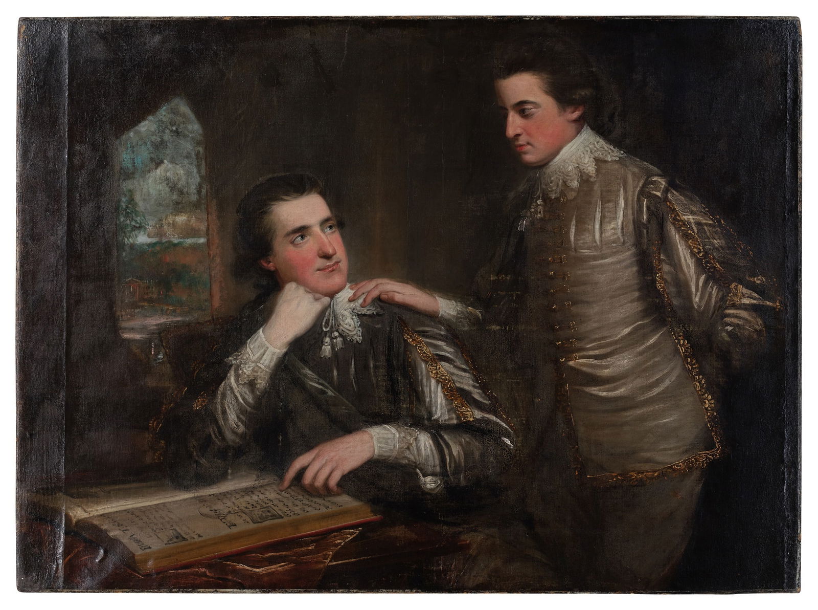 Workshop of David Martin: Sold Without Reserve Workshop of David Martin Anstruther 1737 - 1797 Edinburgh Portrait of George and Edward Finch-Hatton oil on canvas, unframed canvas: 39 ⅝ by 53 ¾ in.; 100.6 by 136.5 cm