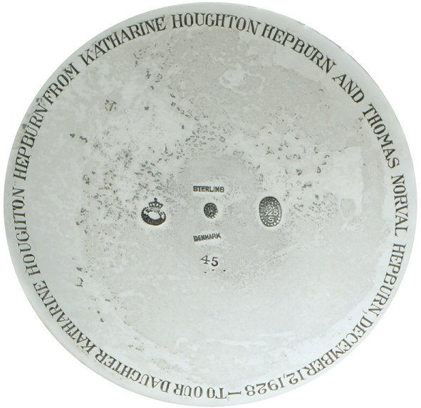 A DANISH SILVER HOT WATER KETTLE ON LAMP STAND, GEO: A DANISH SILVER HOT WATER KETTLE ON LAMP STAND, GEORG JENSEN SILVERSMITHY, COPENHAGEN, CIRCA 1928, COSMOS PATTERN, DESIGNED BY JOHAN ROHDE The kettle base engraved with a presentation inscription, the