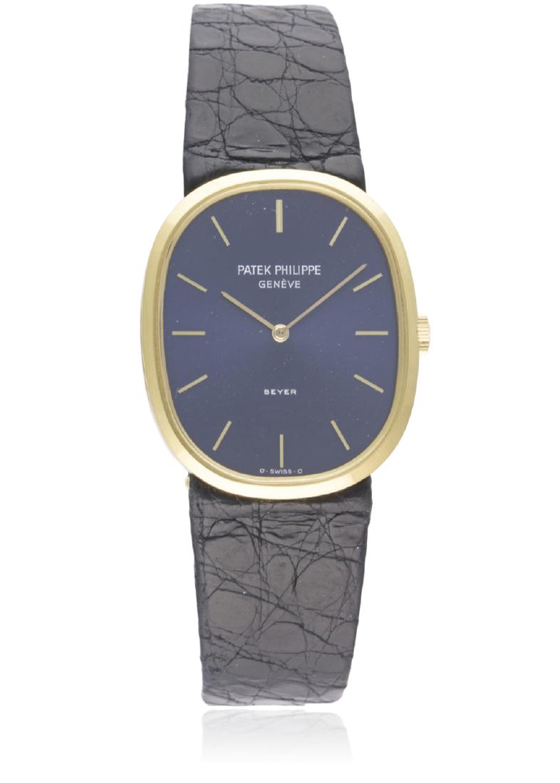 A GENTLEMAN'S 18K SOLID GOLD PATEK PHILIPPE ELLIPSE (1 of 1)