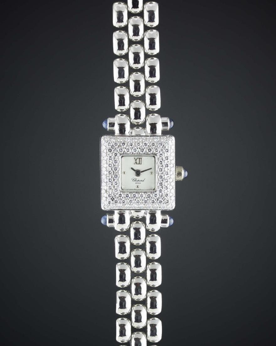 A LADIES 18K WHITE GOLD & DIAMOND CHOPARD BRACELET (1 of 1)