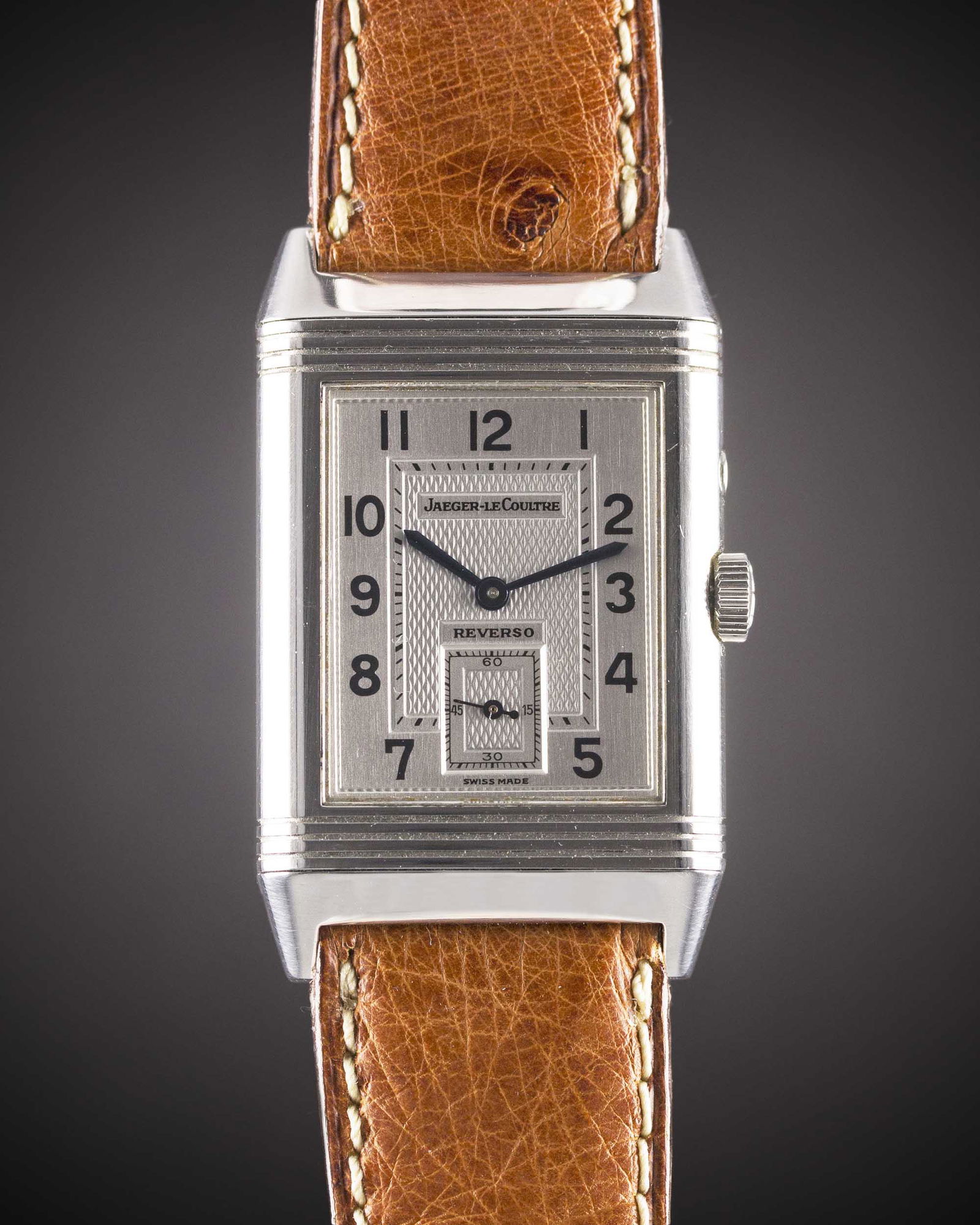 A GENTLEMAN'S STAINLESS STEEL JAEGER LECOULTRE REVERSO (1 of 2)