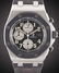 A GENTLEMAN'S STAINLESS STEEL & RUBBER AUDEMARS
