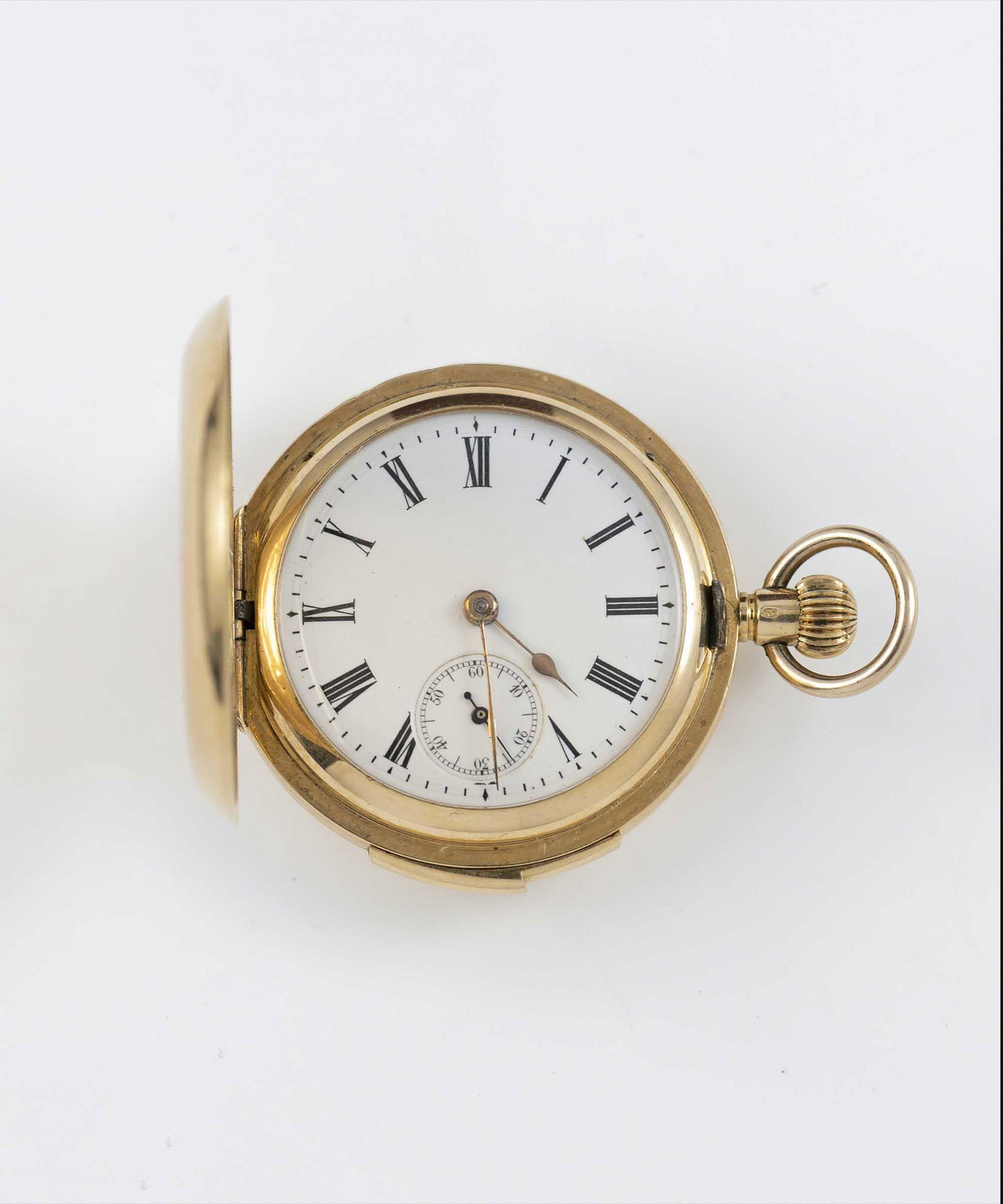 A RARE SMALL SIZE SWISS 18K SOLID GOLD FULL HUNTER (1 of 3)