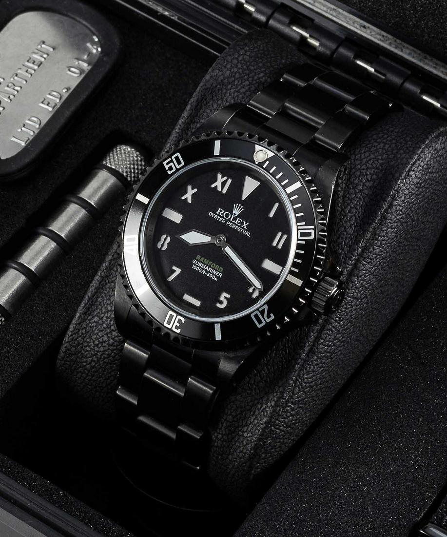 A Gentleman s Pvd Coated Stainless Steel Bamford Rolex