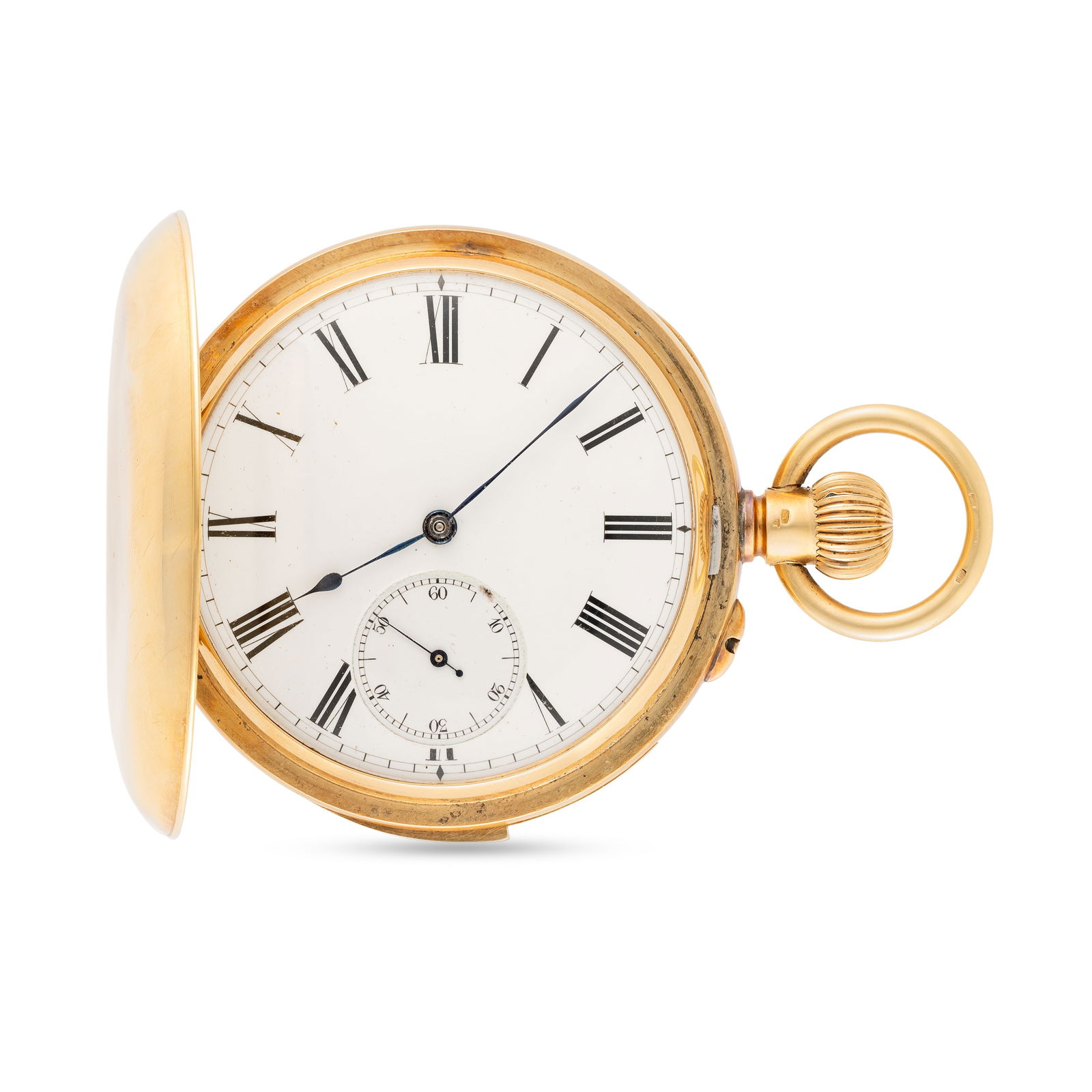 A FINE GENTLEMAN'S SIZE 18K SOLID GOLD FULL HUNTER MINUTE REPEATER POCKET WATCH CIRCA 1880s, SIGNED (1 of 11)