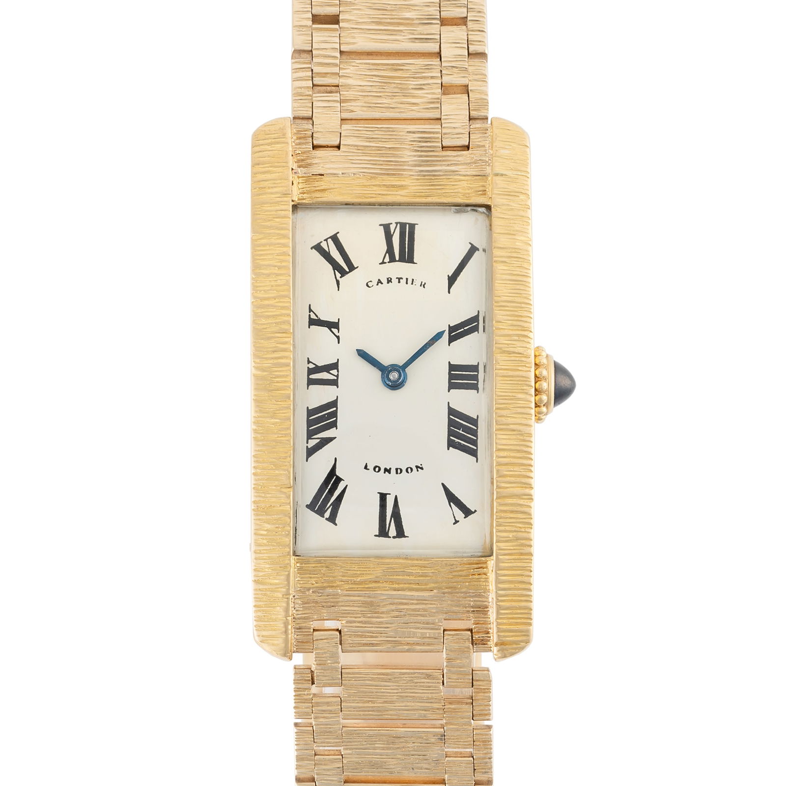 AN EXTREMELY RARE MID SIZE SOLID GOLD CARTIER LONDON TANK CINTREE BRACELET WATCH CIRCA 1964, (1 of 9)