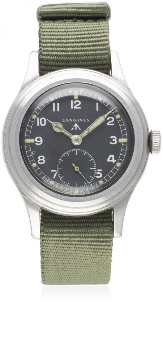 A GENTLEMAN'S STAINLESS STEEL BRITISH MILITARY W.W.W. (1 of 1)