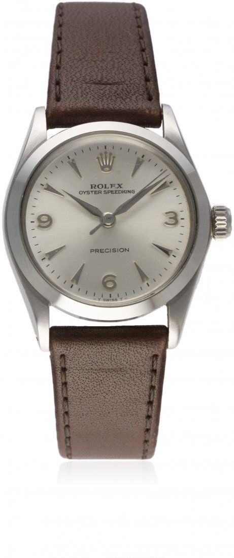 A MID SIZE STAINLESS STEEL ROLEX OYSTER SPEEDKING (1 of 1)