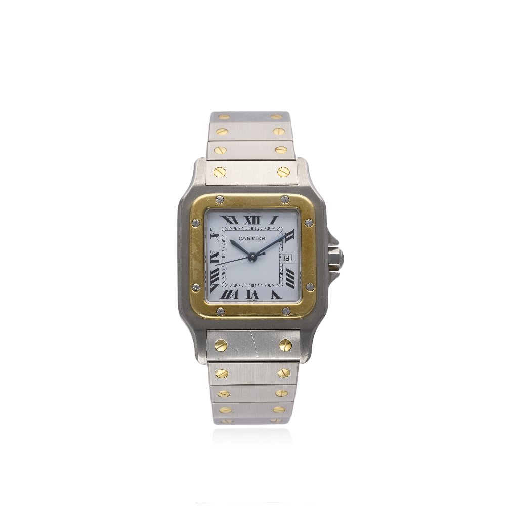 A GENTLEMAN'S STEEL & GOLD CARTIER SANTOS AUTOMATIC (1 of 1)