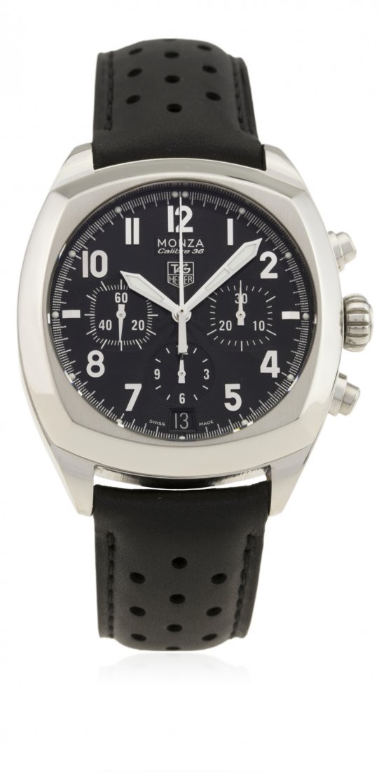 A GENTLEMAN'S STAINLESS STEEL TAG HEUER MONZA CALIBRE (1 of 1)